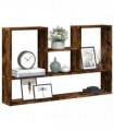 vidaXL Wall Shelf Smoked Oak 99x15x60 cm Engineered Wood