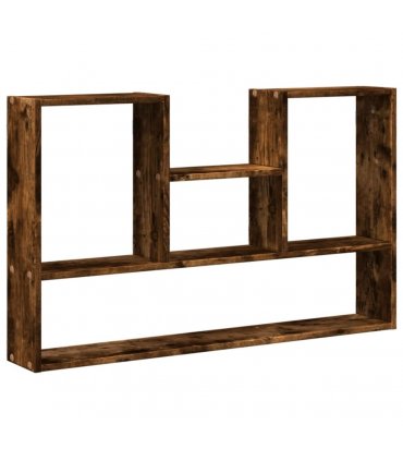 vidaXL Wall Shelf Smoked Oak 99x15x60 cm Engineered Wood