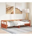 vidaXL Daybed without Mattress Wax Brown 90x200 cm Solid Wood Pine — Size: 90 x 200 cm