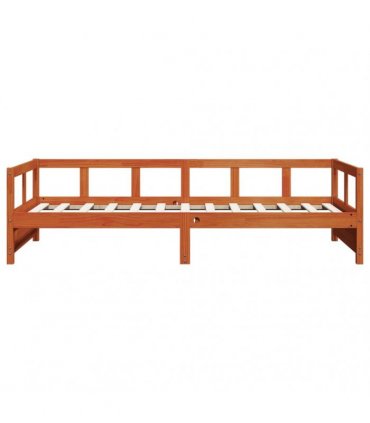 vidaXL Daybed without Mattress Wax Brown 90x200 cm Solid Wood Pine — Size: 90 x 200 cm