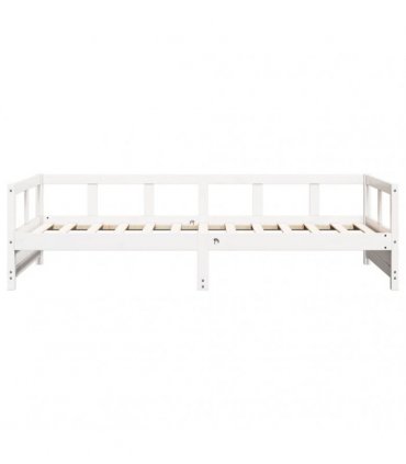vidaXL Daybed without Mattress White 80x200 cm Solid Wood Pine — Size: 80 x 200 cm