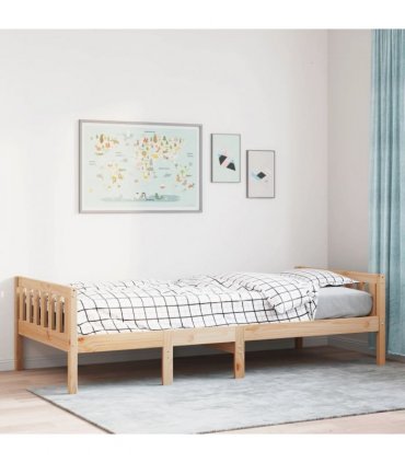 vidaXL Children's Bed without Mattress 75x190 cm Solid Wood Pine — Colour: natural, Size: 75 x 190 cm