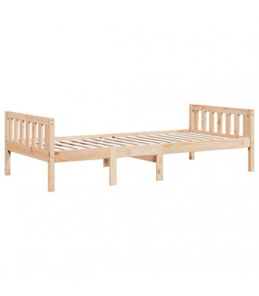 vidaXL Children's Bed without Mattress 90x200 cm Solid Wood Pine — Colour: natural, Size: 90 x 200 cm