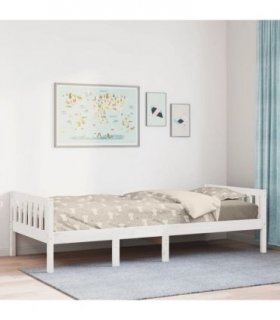 vidaXL Children's Bed without Mattress White 90x190 cm Solid Wood Pine — Size: 90 x 190 cm