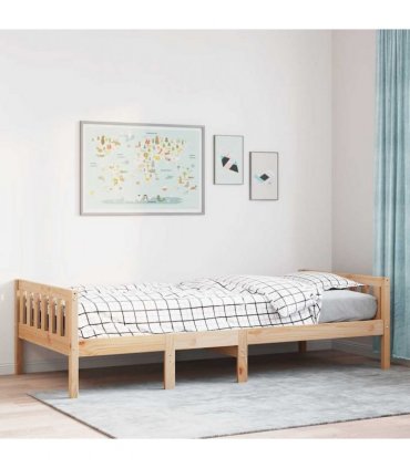 vidaXL Children's Bed without Mattress 90x190 cm Solid Wood Pine — Colour: natural, Size: 90 x 190 cm