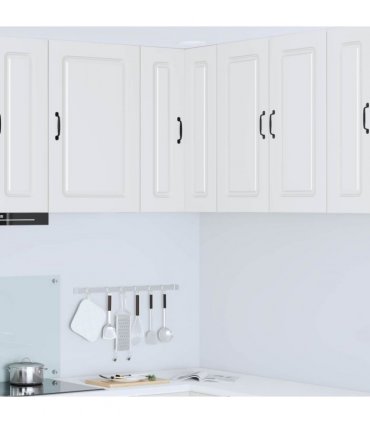 vidaXL Dishwasher Panel Kalmar White 57 x 57 x 80 cm Engineered Wood — Model: 1x wall corner cabinet 57 cm wide 80 cm high