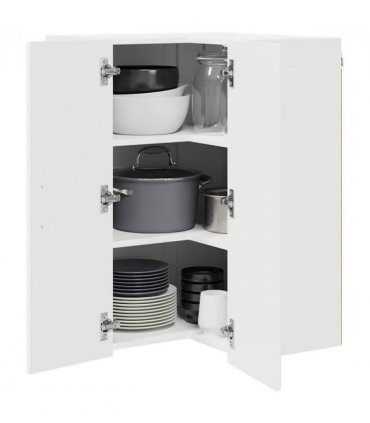 vidaXL Dishwasher Panel Kalmar White 57 x 57 x 80 cm Engineered Wood — Model: 1x wall corner cabinet 57 cm wide 80 cm high