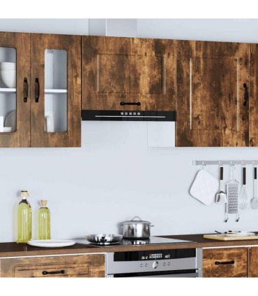 vidaXL Kitchen Wall Cabinet Kalmar Smoked Oak Engineered Wood — Model: 1x wall cabinet (1 flap door) 60 cm wide 40 cm high