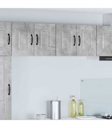 vidaXL Dishwasher Panel Kalmar 2 pcs Concrete Grey 60 x 31 x 40 cm — Model: 2x wall cabinet (2 doors) 60 cm wide 40 cm high