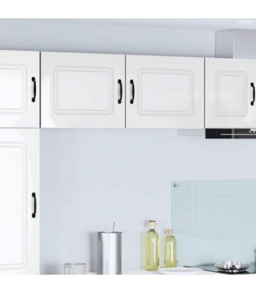 vidaXL Dishwasher Panel Kalmar 2 pcs High Gloss White 50 x 31 x 40 cm — Model: 2x wall cabinet (1 door) 50 cm wide 40 cm high