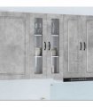 vidaXL Dishwasher Panel Kalmar Concrete Grey 60 x 31 x 100 cm — Model: 1x wall glass cabinet (2 doors) 60 cm wide 100 cm high