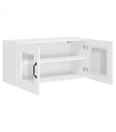 vidaXL Dishwasher Panel Kalmar High Gloss White 80 x 31 x 40 cm — Model: 1x wall glass cabinet (2 doors) 80 cm wide 40 cm high