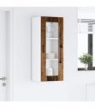 vidaXL Dishwasher Panel Kalmar Old Wood 40 x 31 x 100 cm — Model: 1x wall glass cabinet (1 door) 40 cm wide 100 cm high