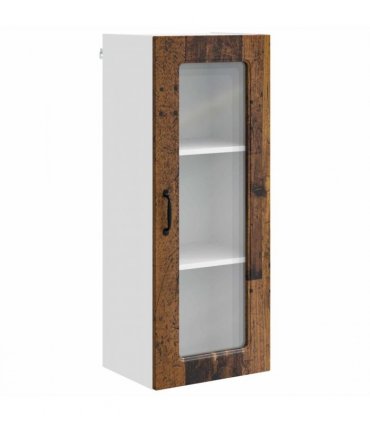vidaXL Dishwasher Panel Kalmar Old Wood 40 x 31 x 100 cm — Model: 1x wall glass cabinet (1 door) 40 cm wide 100 cm high