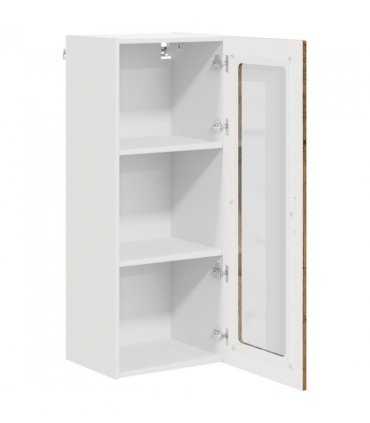 vidaXL Dishwasher Panel Kalmar Old Wood 40 x 31 x 100 cm — Model: 1x wall glass cabinet (1 door) 40 cm wide 100 cm high