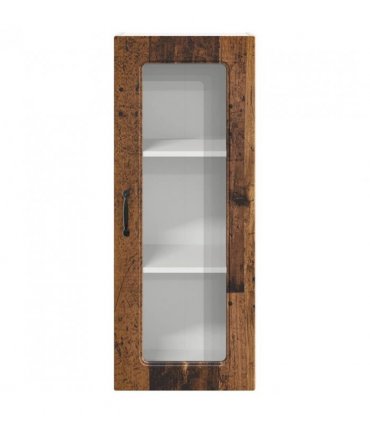vidaXL Dishwasher Panel Kalmar Old Wood 40 x 31 x 100 cm — Model: 1x wall glass cabinet (1 door) 40 cm wide 100 cm high
