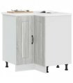 vidaXL Kitchen Corner Base Cabinet Kalmar Grey Sonoma Engi — Model: 1x corner bottom cabinet (2 doors) 75.5 cm wide 81.5 cm high