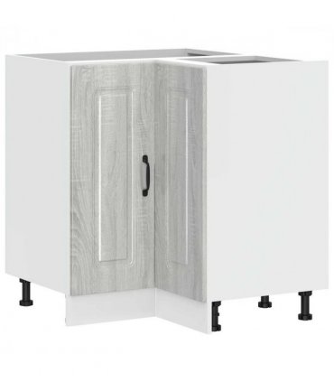 vidaXL Kitchen Corner Base Cabinet Kalmar Grey Sonoma Engi — Model: 1x corner bottom cabinet (2 doors) 75.5 cm wide 81.5 cm high