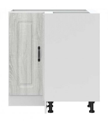 vidaXL Kitchen Corner Base Cabinet Kalmar Grey Sonoma Engi — Model: 1x corner bottom cabinet (2 doors) 75.5 cm wide 81.5 cm high