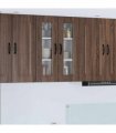 vidaXL Dishwasher Panel Kalmar Brown Oak 60 x 31 x 80 cm — Model: 1x wall glass cabinet (2 doors) 60 cm wide 80 cm high