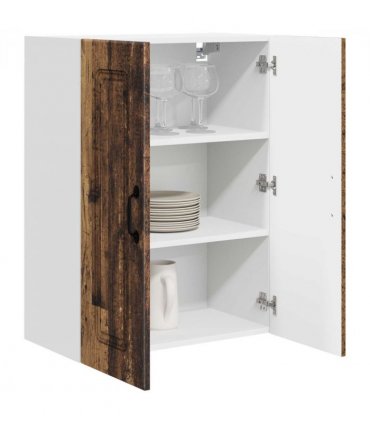 vidaXL Dishwasher Panel Kalmar Old Wood 60 x 31 x 80 cm — Model: 1x wall cabinet (2 doors) 60 cm wide 80 cm high