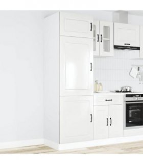 vidaXL Kitchen Cupboard Kalmar High Gloss White Engineered Wood — Model: 1x cupboard 60 cm wide 207 cm high