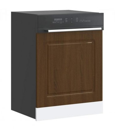 vidaXL Dishwasher Panel Kalmar Brown Oak 60x1.5x57 cm Engineered Wood — Model: 1x dishwasher panel 60 cm wide 57 cm high