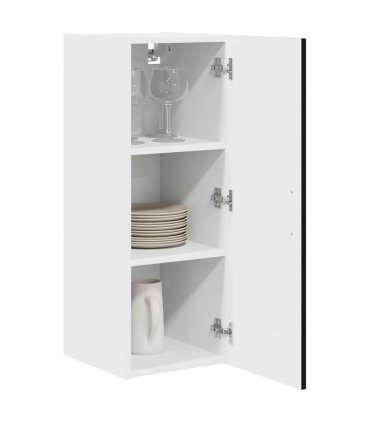 vidaXL Dishwasher Panel Kalmar 2 pcs Black 30 x 31 x 80 cm — Model: 2x wall cabinet (1 door) 30 cm wide 80 cm high