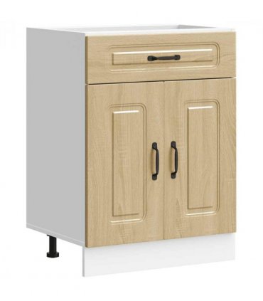 vidaXL Kitchen Base Cabinet Kalmar Sonoma Oak Engineered W — Model: 1x bottom cabinet (2 doors 1 drawer) 60 cm wide 81.5 cm high