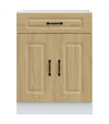 vidaXL Kitchen Base Cabinet Kalmar Sonoma Oak Engineered W — Model: 1x bottom cabinet (2 doors 1 drawer) 60 cm wide 81.5 cm high
