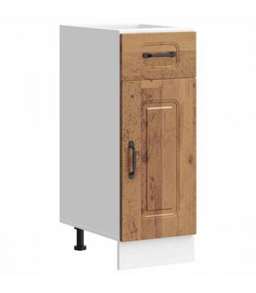 vidaXL Kitchen Base Cabinet Kalmar Old Wood Engineered Wood — Model: 1x bottom cabinet (1 door 1 drawer) 30 cm wide 81.5 cm high