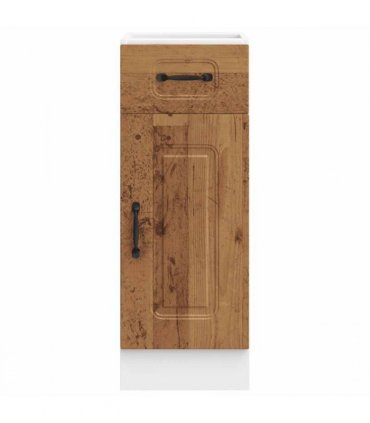 vidaXL Kitchen Base Cabinet Kalmar Old Wood Engineered Wood — Model: 1x bottom cabinet (1 door 1 drawer) 30 cm wide 81.5 cm high