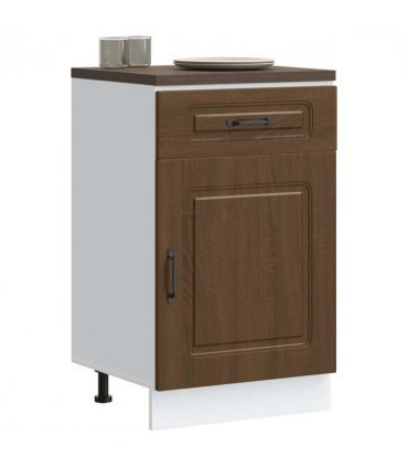 vidaXL Kitchen Base Cabinet Kalmar Brown Oak Engineered Woo — Model: 1x bottom cabinet (1 door 1 drawer) 50 cm wide 81.5 cm high