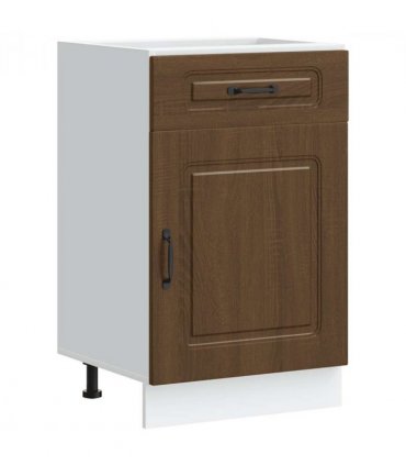 vidaXL Kitchen Base Cabinet Kalmar Brown Oak Engineered Woo — Model: 1x bottom cabinet (1 door 1 drawer) 50 cm wide 81.5 cm high