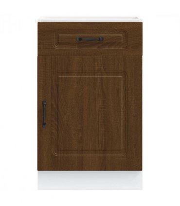 vidaXL Kitchen Base Cabinet Kalmar Brown Oak Engineered Woo — Model: 1x bottom cabinet (1 door 1 drawer) 50 cm wide 81.5 cm high