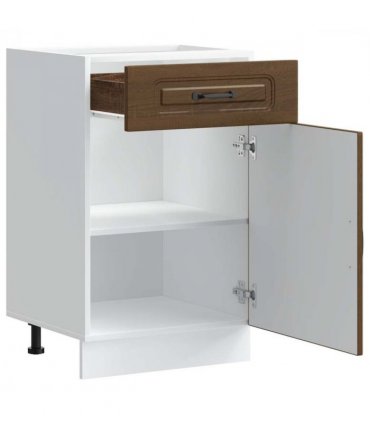 vidaXL Kitchen Base Cabinet Kalmar Brown Oak Engineered Woo — Model: 1x bottom cabinet (1 door 1 drawer) 50 cm wide 81.5 cm high