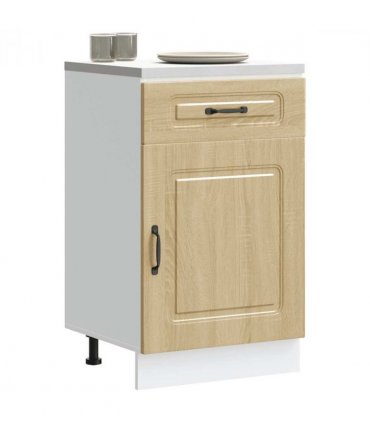 vidaXL Kitchen Base Cabinet Kalmar Sonoma Oak Engineered Wo — Model: 1x bottom cabinet (1 door 1 drawer) 50 cm wide 81.5 cm high