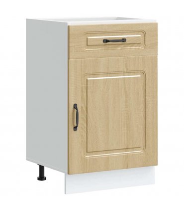 vidaXL Kitchen Base Cabinet Kalmar Sonoma Oak Engineered Wo — Model: 1x bottom cabinet (1 door 1 drawer) 50 cm wide 81.5 cm high