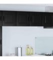 vidaXL Dishwasher Panel Kalmar Black 80 x 31 x 40 cm Engineered Wood — Model: 1x wall cabinet (2 doors) 80 cm wide 40 cm high