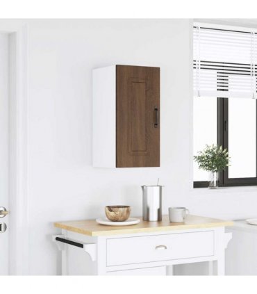 vidaXL Kitchen Wall Cabinet Kalmar Brown Oak Engineered Wood — Model: 1x wall cabinet (1 door) 30 cm wide 60 cm high