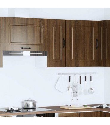 vidaXL Kitchen Wall Cabinet Kalmar Brown Oak Engineered Wood — Model: 1x wall cabinet (1 door) 30 cm wide 60 cm high