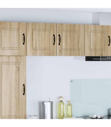 vidaXL Dishwasher Panel Kalmar 2 pcs Sonoma Oak 40 x 31 x 40 cm — Model: 2x wall cabinet (1 door) 40 cm wide 40 cm high