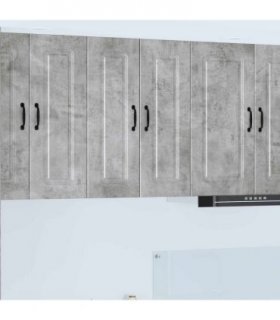 vidaXL Dishwasher Panel Kalmar 2 pcs Concrete Grey 30 x 31 x 80 cm — Model: 2x wall cabinet (1 door) 30 cm wide 80 cm high