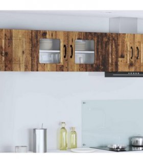 vidaXL Dishwasher Panel Kalmar Old Wood 80 x 31 x 40 cm — Model: 1x wall glass cabinet (2 doors) 80 cm wide 40 cm high