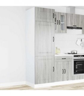 vidaXL Kitchen Cupboard Kalmar Grey Sonoma Engineered Wood — Model: 1x cupboard 60 cm wide 207 cm high