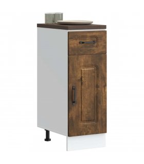 vidaXL Kitchen Base Cabinet Kalmar Smoked Oak Engineered Wo — Model: 1x bottom cabinet (1 door 1 drawer) 30 cm wide 81.5 cm high