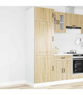 vidaXL Kitchen Cupboard Kalmar Sonoma Oak Engineered Wood — Model: 1x cupboard 60 cm wide 207 cm high