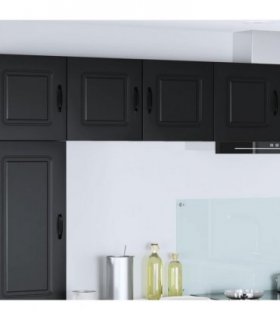 vidaXL Dishwasher Panel Kalmar 2 pcs Black 40 x 31 x 40 cm — Model: 2x wall cabinet (1 door) 40 cm wide 40 cm high