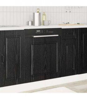 vidaXL Dishwasher Panel Kalmar Black Oak 60 x 1.5 x 57 cm — Model: 1x dishwasher panel 60 cm wide 57 cm high