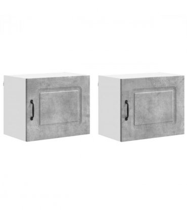 vidaXL Dishwasher Panel Kalmar 2 pcs Concrete Grey 50 x 31 x 40 cm — Model: 2x wall cabinet (1 door) 50 cm wide 40 cm high